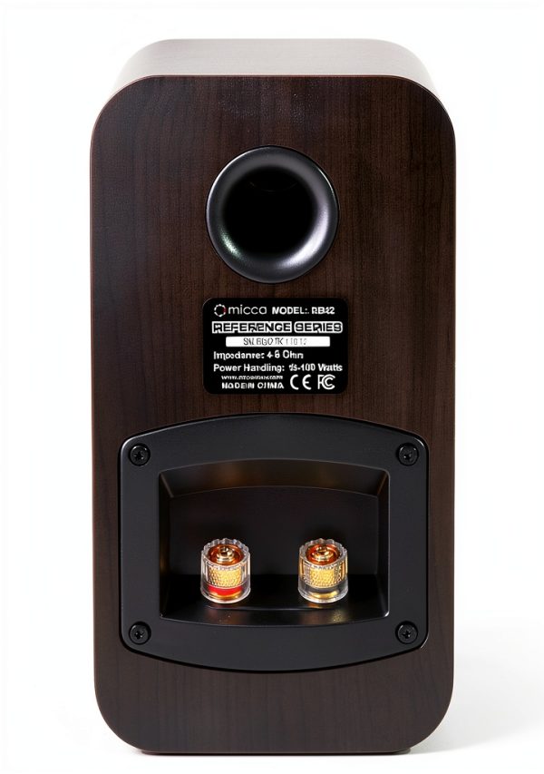 Micca Bookshelf Speakers Dark Walnut Design-4