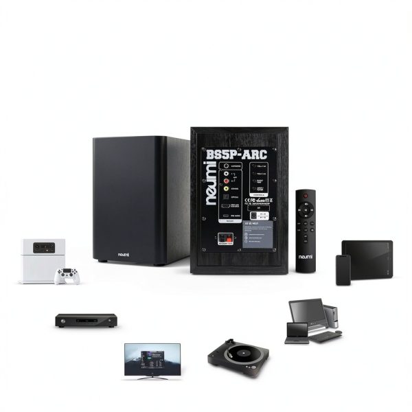 Bluetooth Bookshelf Speaker NEUMITECH BS5P-ARC Wood-3