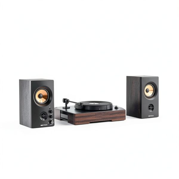 BESTISAN SR80 Bookshelf Speakers Wood Classic Design-7