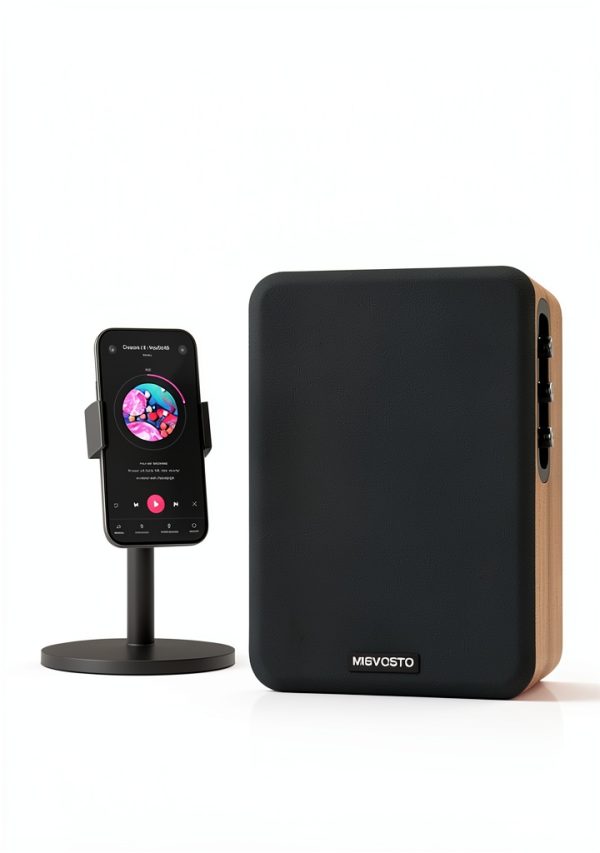 MEVOSTO Bookshelf Speakers Wood Brown 36W RMS-4