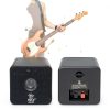 PCB4BK Bookshelf Speakers by - 4 Inch Plastic Black-4