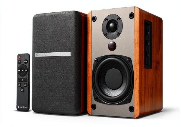 BT25-BW Bookshelf Speakers Bluetooth 5.3 Wood-0
