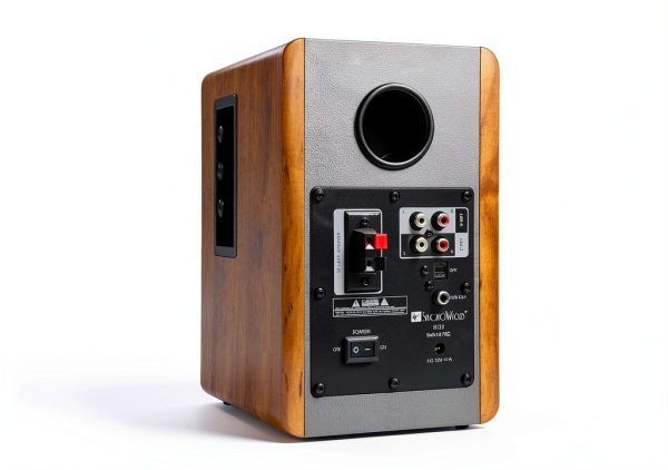 BT25-BW Bookshelf Speakers Bluetooth 5.3 Wood-4