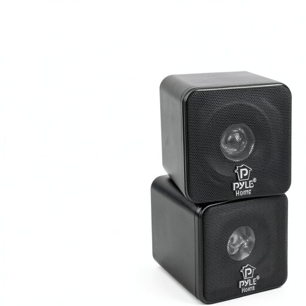 PCB4BK Bookshelf Speakers by - 4 Inch Plastic Black-3
