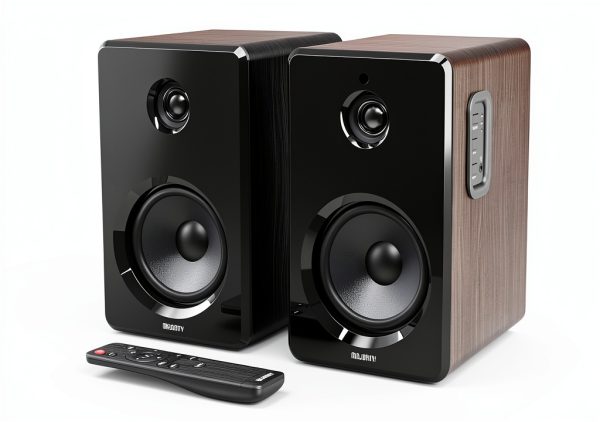 Majority D40 Bookshelf Speakers Wood-0