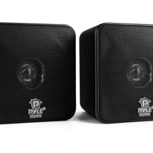 PCB4BK Bookshelf Speakers by - 4 Inch Plastic Black-0