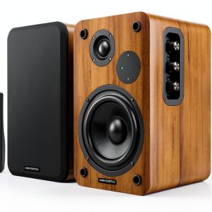 MEVOSTO Bookshelf Speakers Wood Brown 36W RMS-0