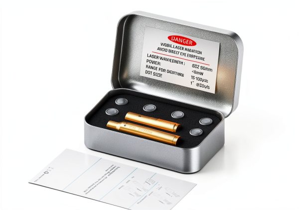 Feyachi Bore Sight Laser 9mm 223 5.56 Brass Red with Batteries-5