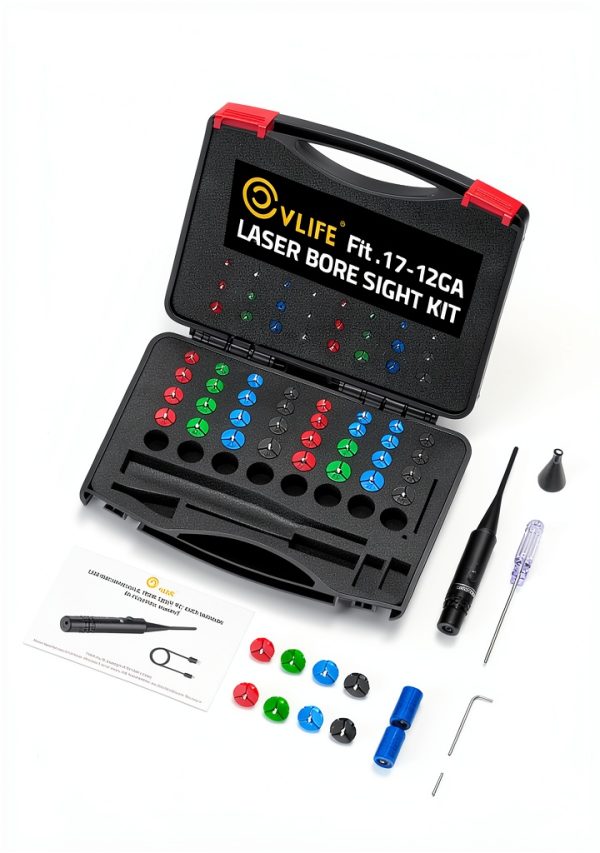 CVLIFE Green Laser Bore Sight Kit with 64 Caliber Adapters-1
