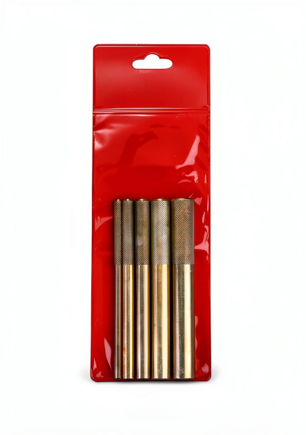 Groz 25850 Brass Drift 5pc Punch Set (6mm, 10mm, 12mm, 16mm and 19mm) with Pouch-0