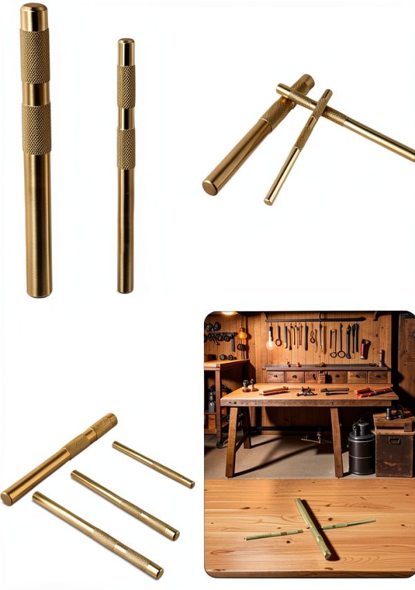 Brass Drift Punch Set 3-Piece XNManaWork Non-Marring 3/4-1/2-3/8-3