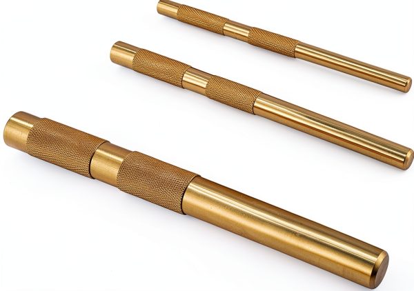 Brass Drift Punch Set 3-Piece XNManaWork Non-Marring 3/4-1/2-3/8-0