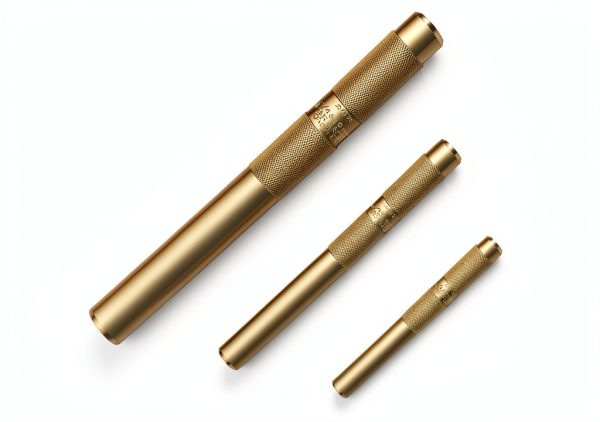 Funrous 3 Pcs Brass Drift Punch Set, 3/4, 1/2, 3/8 Inch, 25075 25076 25077 Brass Punch Tool Kit for Automotive, Machinery Repair-0