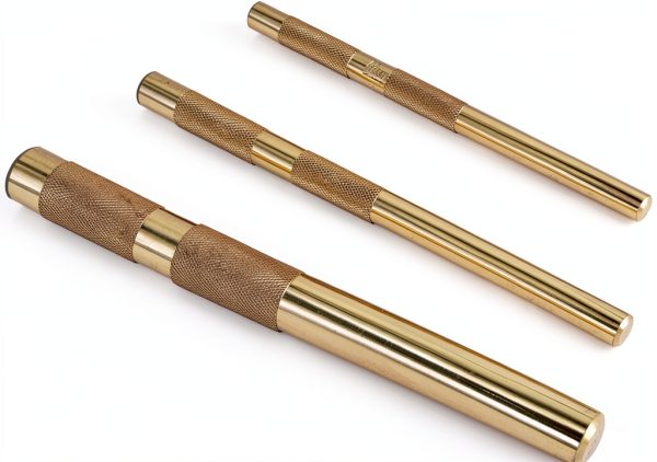 labwork 61360 3PCS Brass Drift Punch Set for Precision Hole Punching-3