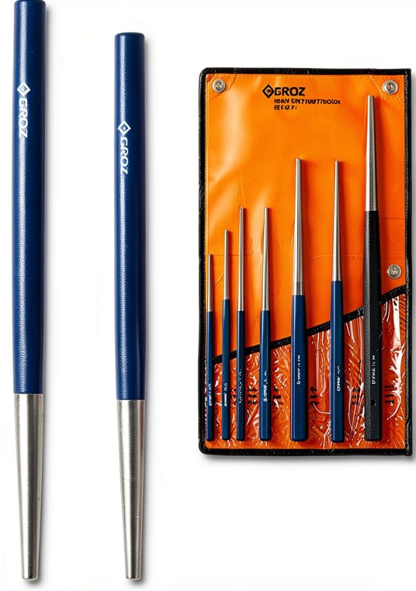 Groz 25809 Heavy Duty Drift Punch Set, 7pc with 1/8", 5/32", 3/16", 1/4", 5/16", 3/8" and 7/32"-0