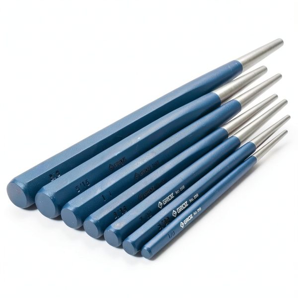 Groz 25809 Heavy Duty Drift Punch Set, 7pc with 1/8", 5/32", 3/16", 1/4", 5/16", 3/8" and 7/32"-2