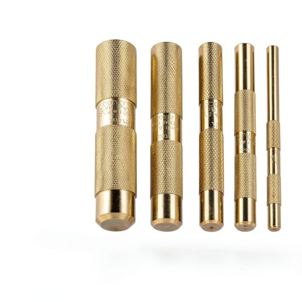 RANSOTO Brass Drift Punch Tool Set 5-Piece 1/4- to 3/4-Inch 67003-MAI-2