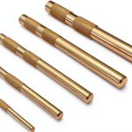 5 Pack Brass Drift Punch Tool Set Replace 67003-MAI 045256670034, 1/4 Inch 3/8 Inch 1/2 Inch 5/8 Inch 3/4 Inch Brass Punch Set-0