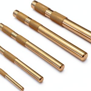 5 Pack Brass Drift Punch Tool Set Replace 67003-MAI 045256670034, 1/4 Inch 3/8 Inch 1/2 Inch 5/8 Inch 3/4 Inch Brass Punch Set-0